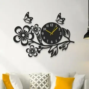 Flower shaped wall clock