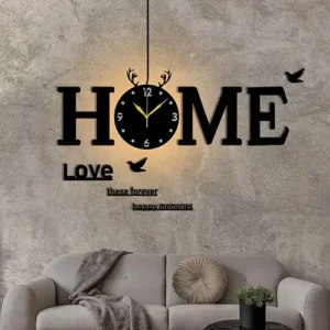 Home Love Acrylic wall clock