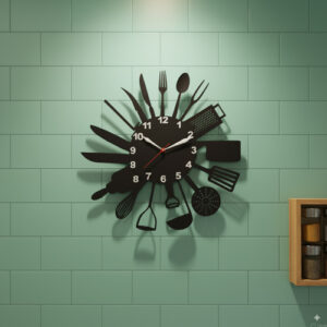 Kitchen 3D Acrylic Wall Clock
