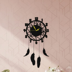 Acrylic Feather Wall Clock
