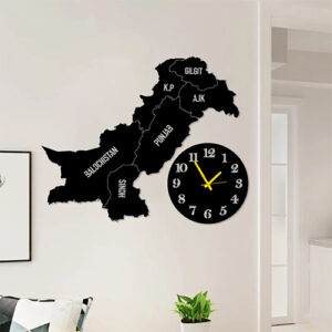 Acrylic Pakistan Map With Clock