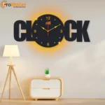 Big Analog Wooden Wall Clock