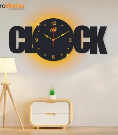Big Analog Wooden Wall Clock