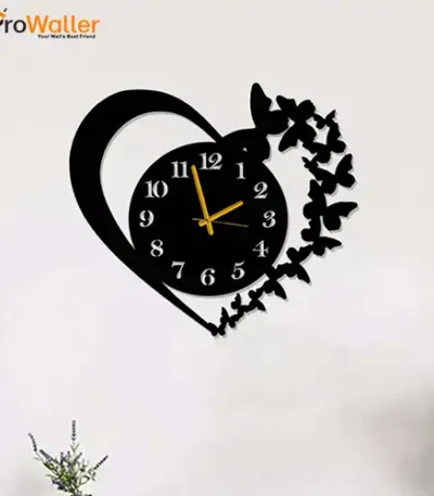 Heart wodeen Diy CLock