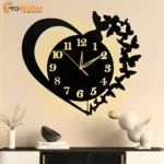 Heart wodeen Diy CLock