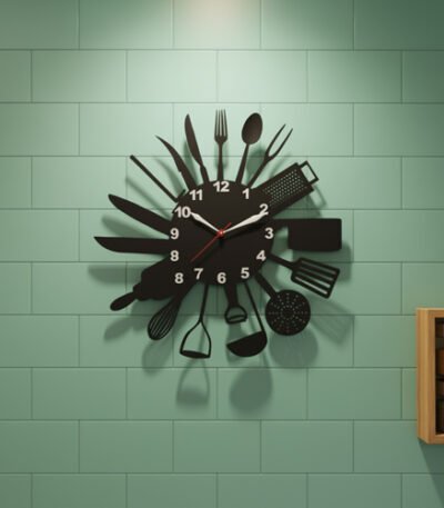 Kitchen 3D Acrylic Wall Clock