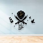 Sword of Hazrat Ali Zulfiqar R.A Islamic Calligraphy Wall Clock