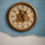 Vintage Bronze Gear Wall Clock With Bold Numerals