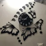 utterflies Acrylic clock With Stars