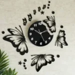 utterflies Acrylic clock With Stars
