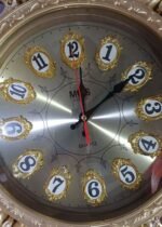 Antique Style Floral Gold Wall Clock