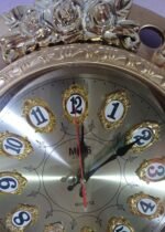 Antique Style Floral Gold Wall Clock