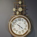 Art Deco Gold Geometric Wall Clock