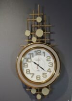 Art Deco Gold Geometric Wall Clock