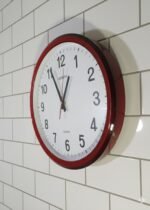 Classic OLYMPIA Red Rim Wall Clock