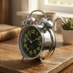 Classic Twin Bell Alarm Clock for Heavy Sleepers Adults Battery Operated Loud Bedside Clock with Luminous Numbers