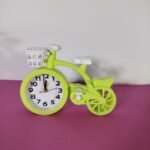 Cute Bike Alarm Clock for Kids Colorful Bicycle Shaped Table Clock with Basket for Childrens Bedroom Decor