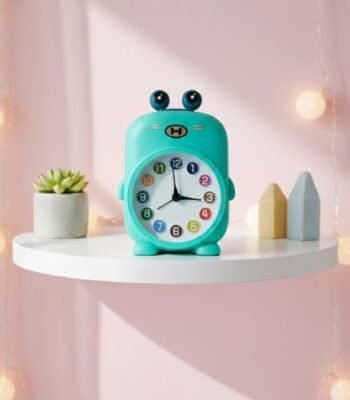 Cute Cartoon Alarm Clock for Kids Colorful Numbers Learning Time Teaching Clock for Children Bedroom