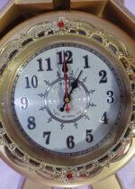 Gold House Shape Pendulum Wall Clock
