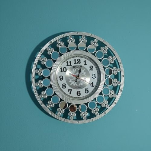 Modern Silver Ring Wall Clock