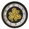 Marble Gear Fusion Wall Clock with Black Accents