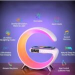 G-Style Smart Speaker Lamp with Wireless Charger – Bluetooth Speaker, Alarm Clock, RGB Smart Light