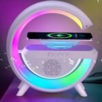 G-Style Smart Speaker Lamp with Wireless Charger – Bluetooth Speaker, Alarm Clock, RGB Smart Light