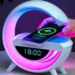 G-Style Smart Speaker Lamp with Wireless Charger – Bluetooth Speaker, Alarm Clock, RGB Smart Light