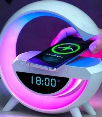 G-Style Smart Speaker Lamp with Wireless Charger – Bluetooth Speaker, Alarm Clock, RGB Smart Light