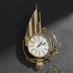 Titanic-Inspired Gold Designer Wall Clock with Pendulum (3)
